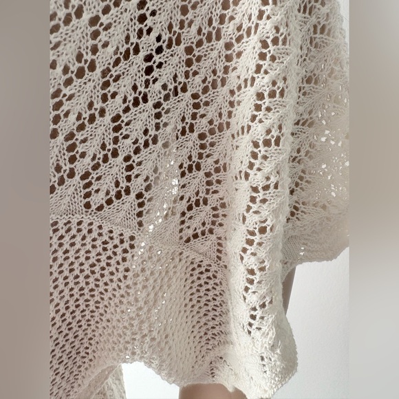 NWT CALVIN KLEIN linen & cotton cream beach cover up tunic SWIM summer dress M - Picture 8 of 12